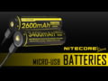 Nitecore Micro-USB Rechargeable 18650 Batteries NL1826R NL1834R for High Drain Devices