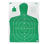 Image of Birchwood Casey B-27 Eze-Scorer Green Silhouette Paper Target 23x35 Inch Folded 5 Per Package 37015