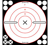 Image of Birchwood Casey Shoot-N-C White/Black 8 Inch Round Bullseye 6 Plus 72 Pasters 34802B