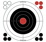 Image of Birchwood Casey Stick-A-Bull Self-Adhesive Bullseye Targets 12x12 Inch 5 Per Pack With 60 Pasters 33912