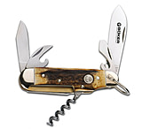 Image of Boker USA Camp Knife Stag - Utility Knife w/ 6 Tools - 7.75in Overall