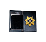 Image of Boston Leather Book Style Badge Case With Ove