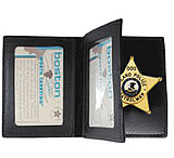 Image of Boston Leather Book Style Badge Casew/ Double