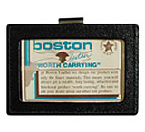 Image of Boston Leather Clip-on Horizontal Id Holder