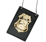 Image of Boston Leather Neck Chain, Badge/id, Plain, P