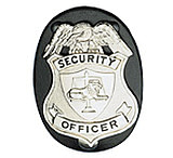 Image of Boston Leather Oval Clip On Badge Holder