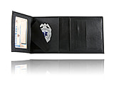 Image of Boston Leather Tri-fold Wallet Badgecase