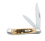Image of Case 6220 Amber Bone SS Peanut, Clip and Pen Blades