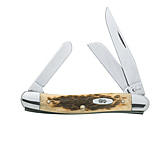 Image of Case 6318 CV Amber Bone Medium Stockman Knife - Clip, Sheepfoot and Spey Blades