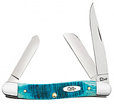 Image of Case Caribbean Blue Bone - Sawcut Jig Medium Stockman Folding Knive