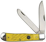 Image of Cattleman'S Cutlery Signature Trapper Yellow Folding Knife