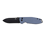 Image of CRKT Squid XM Button Lock, Folding Knife, 2.95 Drop Point Blade, D2 Blade Steel, 7.03 Overall Length, Oxide Finish, Black, Gray G10 Handle, Button Lock