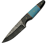 Image of Damascus Fixed Blade Buffalo/Turq