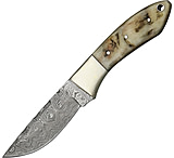 Image of Damascus Fixed Blade Hunter Knife w/ 3.63" Overall Length