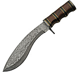 Image of Damascus Kukri Bowie Rosewood Knife