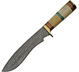 Image of Damascus Turquoise Hunter Knife