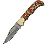 Image of Damascus Twisted Wood Lockback