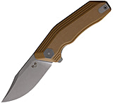 Image of Damned Designs Cerberus Tan G10 Folding Knife