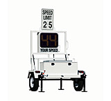 Image of Decatur On-Site 350 Radar Speed Display Trailer with Solar Panels and Speed Limit Sign, MPH or KPH