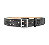 Image of DutyMan 2-1/4inch Basketweave Leather Sam Brown 2 Row Stitch Duty Belt With Nickel Buckle DTY-1021-44-9001