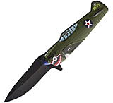 Image of ElitEdge Fighter Plane Linerlock A/O 3.50 in Stainless Steel Assisted Opening Folding Knife