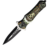 Image of ElitEdge Linerlock A/O West Skull 3.50 in Stainless Steel Assisted Opening Folding Knife