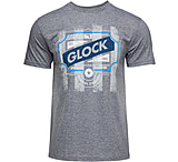 Image of Glock AP96205 Blue Line Tee Gray Ringspun Cotton/Polyester Short Sleeve Small
