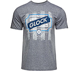 Image of Glock AP96207 Blue Line Tee Gray Ringspun Cotton/Polyester Short Sleeve Large