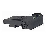 Image of Kensight Bomar BMCS Beveled Blade Tritium Adjustable Rear Night Sight w/Arctic White Outlines