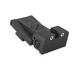 Image of Kensight Bomar BMCS Rounded Blade Tritium Adjustable Rear Night Sight w/Arctic White Outlines
