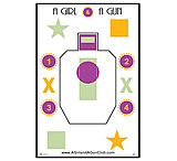 Action Target A Girl & A Gun Training Target, Pack Of 100