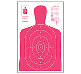 Image of Law Enforcement Targets High Visibility Fluorescent B-27E Indoor Target Red 23x35 Inch 100 Per Case B-27E-RD