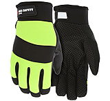 Image of MCR Safety Mechanics Gloves, Synthetic Leather Palm with Silicone Dots, Thermosock Lined with Waterproof Bladder