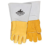 Image of MCR Safety Welding Premium Grain Elkskin Leather Work Gloves, Cotton/Foam Lined Back, Sewn with DuPont Kevlar