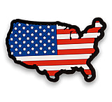 Image of Merica Life Map US Flag Patch
