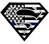 Image of Merica Life SMan Shield PVC Patch with Thin Blue Line