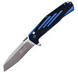 Image of Mtech Button Lock Black/Blue Folding Knife