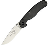 Image of Ontario Knife 8836 RAT II Carbon Fiber Drop Point Linerlock Folding Pocket Folding Knife