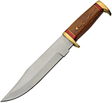 Image of Pakistan Hunter Brass/Wood 7.25 in Stainless Steel Fixed Blade Knife
