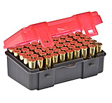 Plano Handgun Ammo Case with Hinged Cover, .38 Special, 50 Count, Dark Gray/Transparent Rose, PMC122550