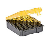 Plano Handgun Ammo Case with Hinged Cover, .38 Special, 100 count, Dark Gray/Transparent Amber, PMC122500
