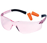 Image of Pyramex Mini-Ztek Safety Glasses And DP1000 Ear Plug Combo Pink Lens Pink Frame Ten Pack PYS2517SNDP
