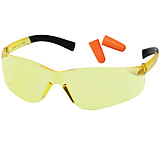 Image of Pyramex Ztek Safety Glasses And DP1000 Ear Plug Combo Amber Lens Amber Frame Ten Pack PYS2530SDP