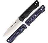 Image of Real Steel Bushcraft Fixed Blade Knife Set,Black/Blue Micarta Handle