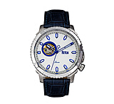 Image of Reign Bauer Automatic Semi-Skeleton Leather-Band Watch