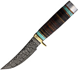 Image of Rough Ryder Skinner 4.50 in Damascus Steel Fixed Blade Knife