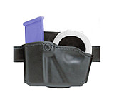 Image of Safariland 573 Concealment Magazine Holder, Paddle, Single w/Cuff Pouch - Plain Black, Right Hand 573-383-21