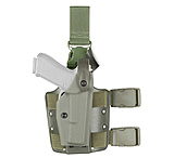 Image of Safariland 6005 SLS Tactical Holster w/ Quick Release Leg Harness - OD Green, Right Hand 6005-5621-561