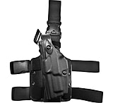 Image of Safariland 6305 ALS Tactical Holster w/ Quick Release Leg Harness - STX Tactical Black, Left Hand 6305-149-132