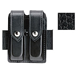Image of Safariland 77 Double Handgun Magazine Pouch - Basket Weave Black, Ambidextrous 77-83-4PBL